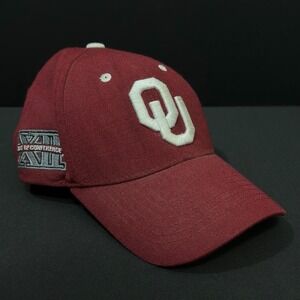Oklahoma Sooners Red Snapback Hat Top of the World BIG 12 Wool‎ Blend Cap OU